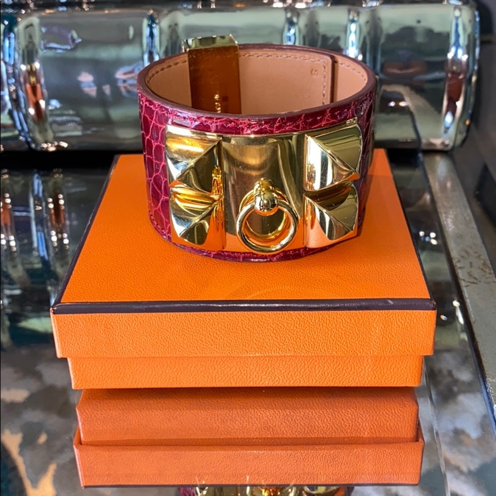 SOLD! Hermes CDC alligator rouge. 100% authentic.